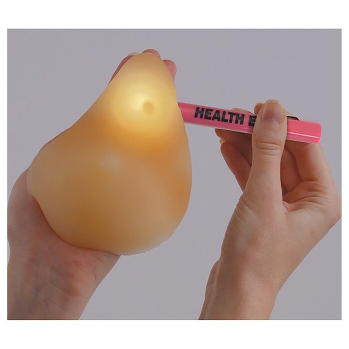 Using penlight to show lumps nonpalpable lumps inside Standard BSE Model for women's health education, Health Edco, 26550