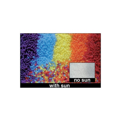 UV Detecting Beads, beads change color exposed to UV light, 240 beads per pack, Health Edco, 30183