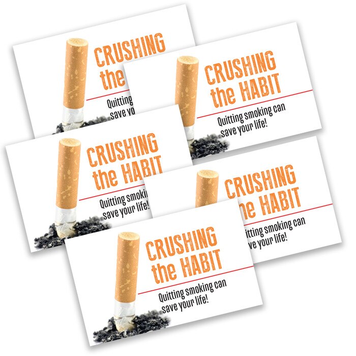 Crushing the Habit Mini Pocket Guide, Health Edco tobacco and smoking education leaflet for smoking cessation, 37003