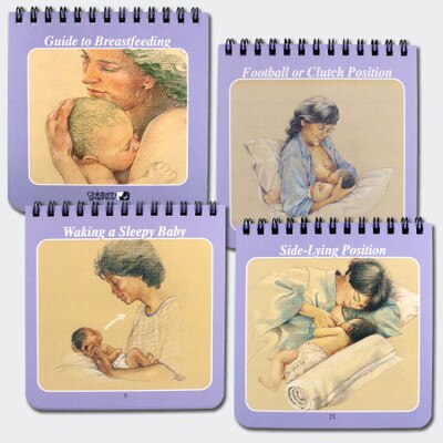 Guide to Breastfeeding Spiral-Bound Charts, pocket-size lactation education guide for teaching, Childbirth Graphics, 38500