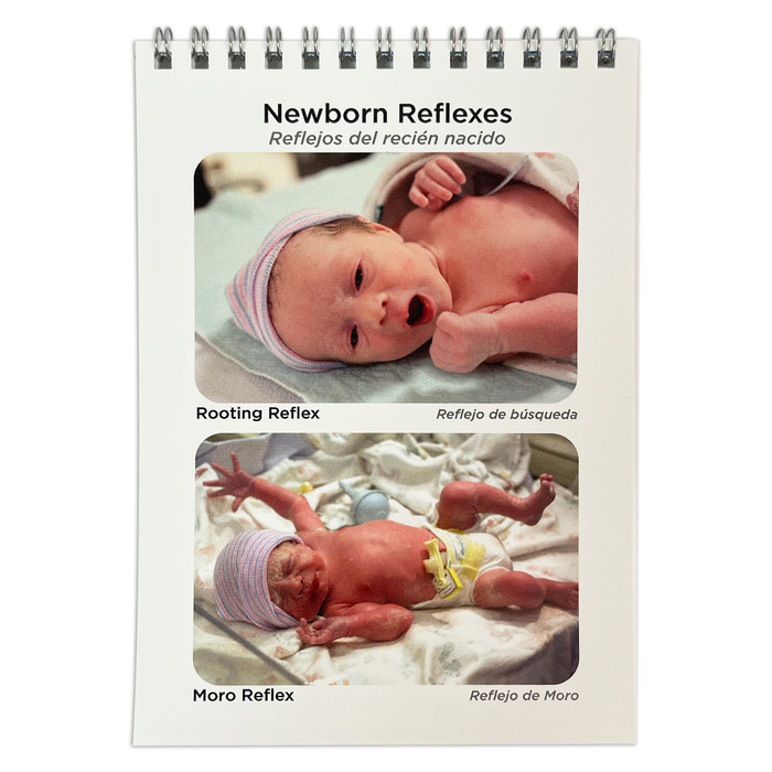 Healthy Newborns Pocket Guide, childbirth teaching guide of photos of healthy newborn reflexes, Childbirth Graphics, 38506