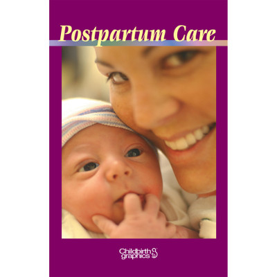 Pstpartum Care 16-page booklet cover shown, booklet covers physical and emotional needs postpartum, Childbirth Graphics, 38611