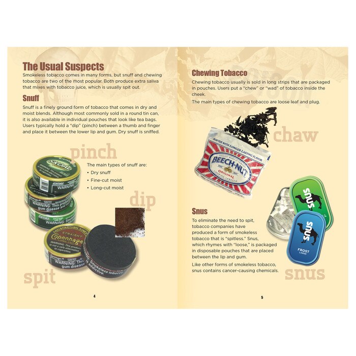 Smokeless Tobacco Booklet Health Edco Education Products