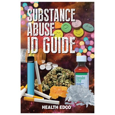 Substance Abuse ID Guide Booklet, cover of health education booklet to teach about substance abuse, Health Edco, 40022