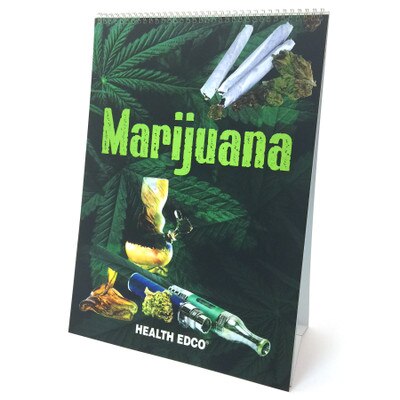 Marijuana Flip Chart, drug and substance abuse education materials from Health Edco, marijuana dangers teaching tools, 43111