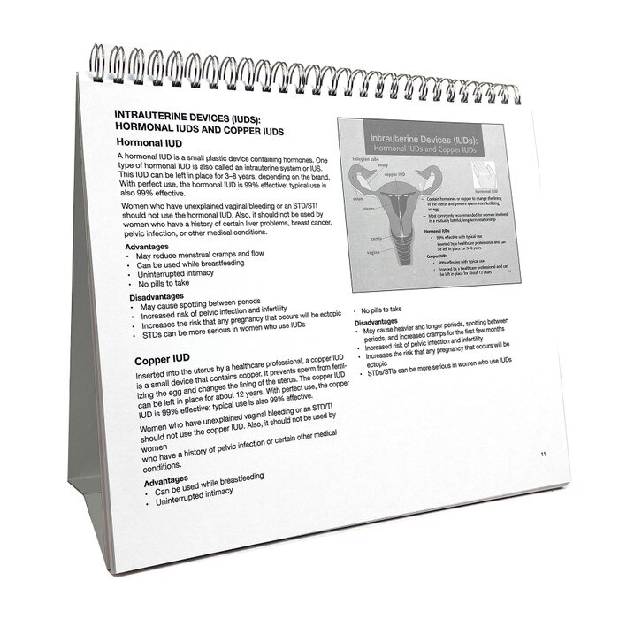 Understanding Birth Control Flip Chart, health education flip chart covering contraceptive methods, Health Edco, 43325