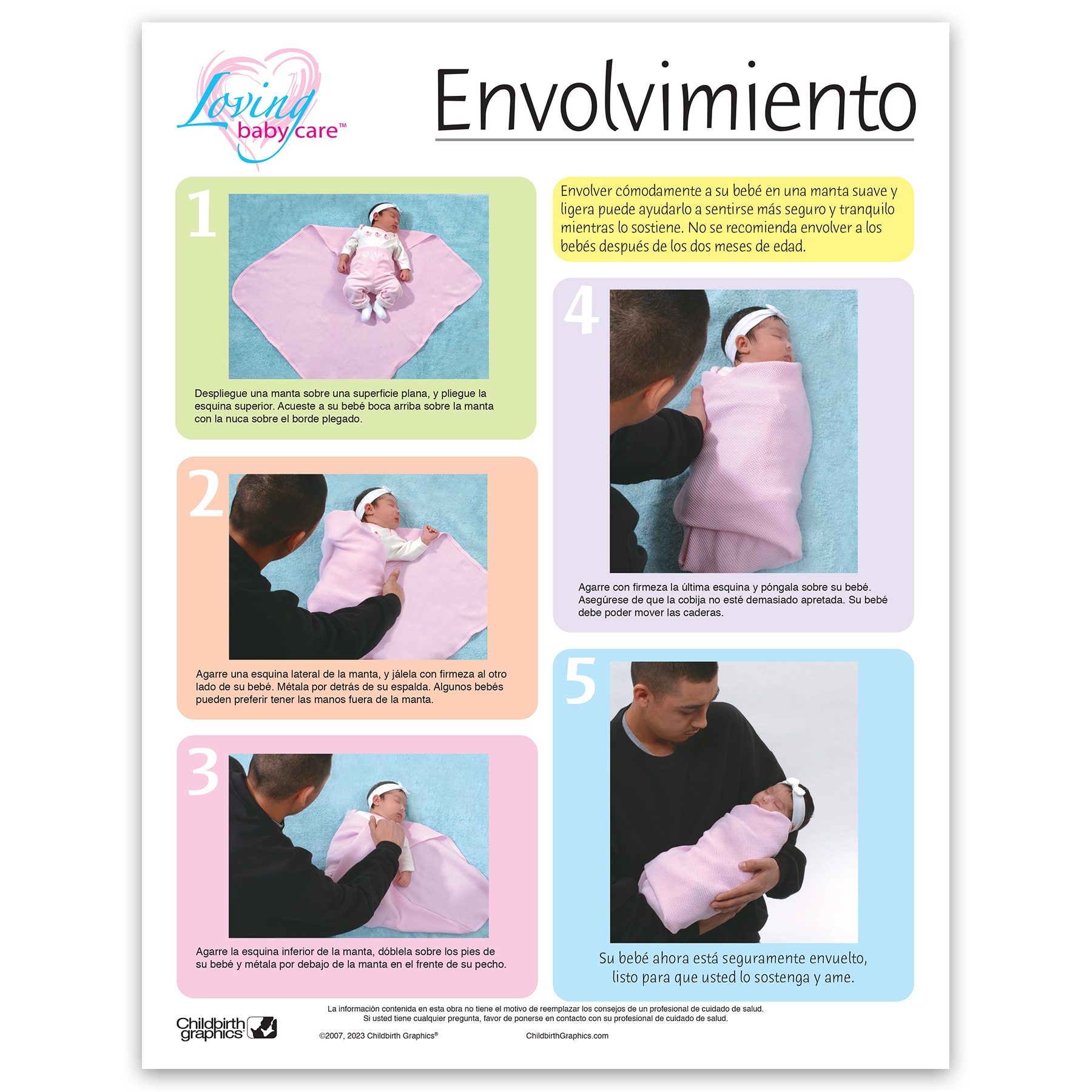 Loving Baby Care: Swaddling Tear Pad | Childbirth Graphics