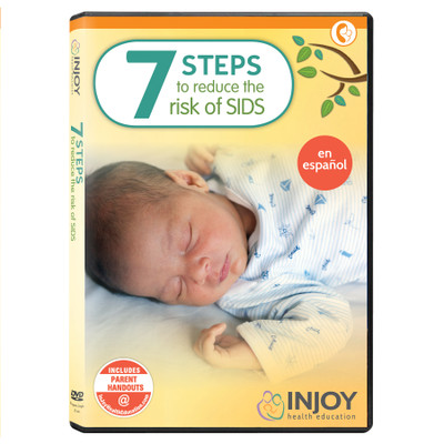 InJoy's 7 Steps to Reduce the Risk of SIDS DVD, Spanish, parenting video available from Childbirth Graphics, 71537