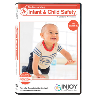 InJoy's Understanding Infant & Child Safety DVD, Spanish, available at Childbirth Graphics, parenting education videos, 71544