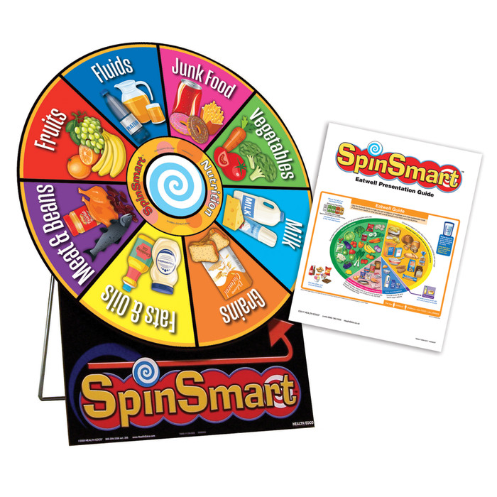SpinSmart Eatwell Guide Wheel, nutrition teaching tool for health education about UK Eatwell Guide, Health Edco, 78890