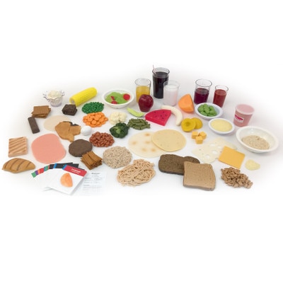 Eatwell Faux Foods Package of 46 faux food models for nutrition education to teach the UK Eatwell Guide, Health Edco, 78956