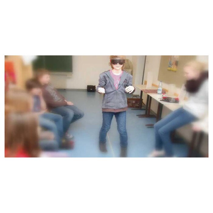 Cannabis & Opioids Goggles (Strong Effects),child walking in health education drug simulation goggles, Health Edco, 79112