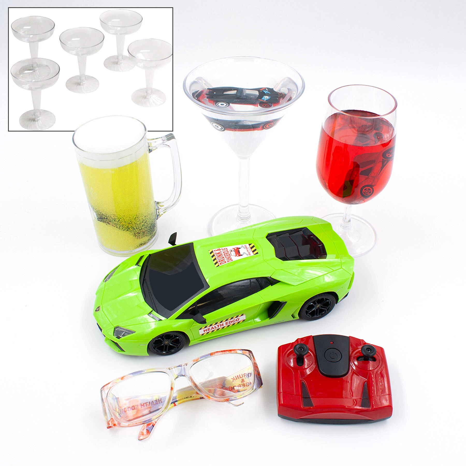 Drunk Dangerous Package With Glasses Health Edco