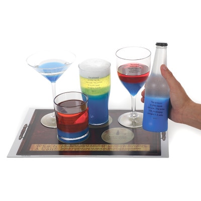 What Is a Unit? Display, health education display of alcohol drink models to explain UK alcohol units, Health Edco, 79631