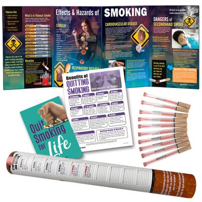 Smoking Cessation Package from Health Edco with health education materials to help smokers quit tobacco and smoking, 79951