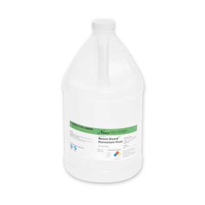 Humectant Fluid gallon bottle, white plastic bottle of fluid with humectant label, Health Edco, 84372