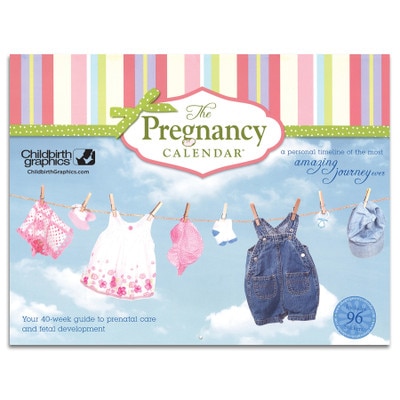 Pregnancy Calendar, childbirth education calendar for expectant mums to track foetal development, Childbirth Graphics, 85779