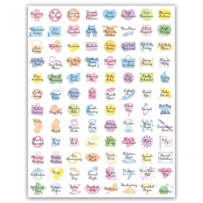 40Week Pregnancy Development Calendar Childbirth Graphics