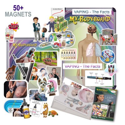 My BodyBoard Dangers of Vaping Professional Set for health education to teach dangers of e-cigarettes, Health Edco, 90955